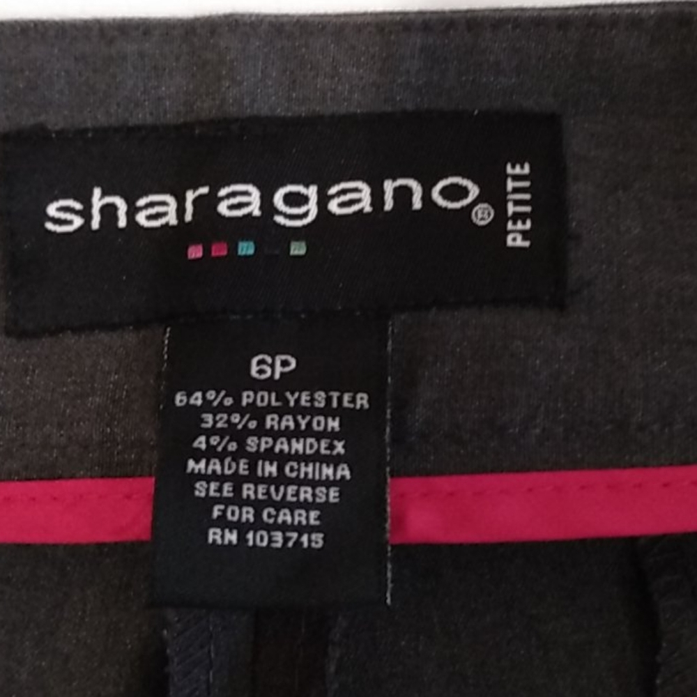 *Sharagano Women's Charcoal Gray Straight Leg‎ Dress Pants Size 6P - Picture 10 of 14